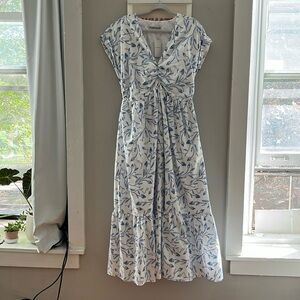 Abercrombie & Fitch Women’s Cinch-Front Poplin Midi Dress